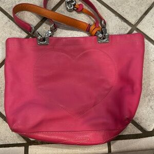 BRIGHTON AUTHENTIC reversible Pink Heart Women's Bag ONLY USED ONCE.